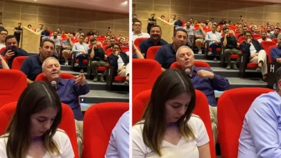 Aziz Yıldırım'ın konuşmasına damga vuran görüntü
