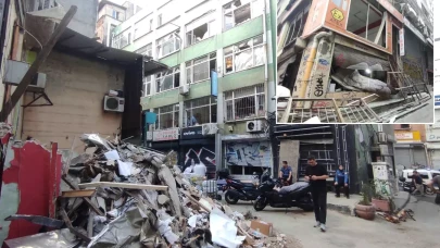 Beyoğlu'nda patlamanın yarattığı hasar gün ağarınca ortaya çıktı