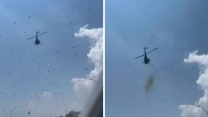Ölen adamın vasiyeti şaşırttı! Cenazesinde helikopterden para yağdırıldı