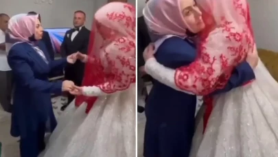 Annenin gelinlikle evden çıkan kızına söylediği sözler tartışma yarattı