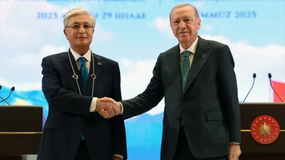 Cumhurbaşkanı Erdoğan'dan Tokayev’e Devlet Nişanı