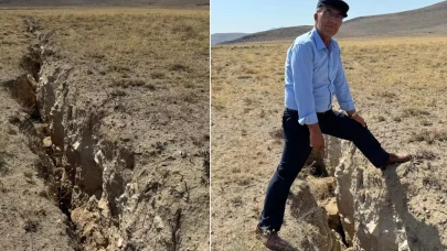 İki ilçe birbirinden ayrılıyor! Metrelerce uzunluğunda yarık meydana geldi