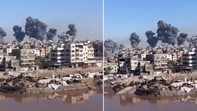 İsrail topyekün işgali başlattı! Havadan vurulan Gazze'den ilk görüntüler