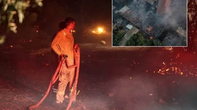 Çanakkale'de 5 köy boşaltıldı, çok sayıda ev alevlere teslim oldu