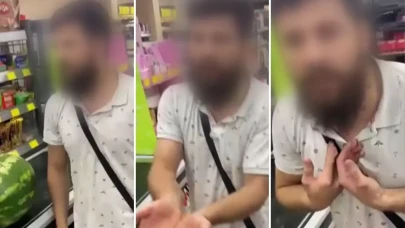 Çocuklu kadını markette taciz eden sapık gözaltına alındı