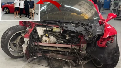 Hurdaya dönen 15 milyonluk Ferrari, futbolcuya satıldı
