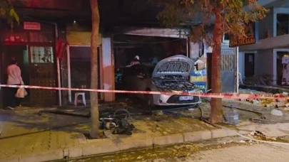 Bahçelievler’de oto tamirhanesinde yangın: Kaynak makinesi patladı