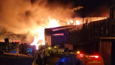 Samsun’da kereste fabrikasında korkutan yangın