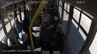 Kırıkkale’de halk otobüsünde fenalaşan kadına anında müdahale