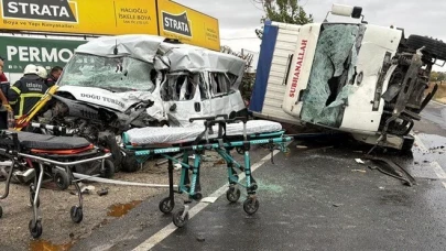 Tekirdağ’da işçi servisi ile kamyon çarpıştı: 3 ölü, 9 yaralı