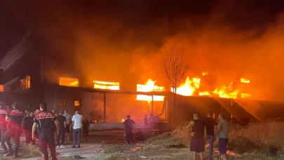 İzmir’de mobilya fabrikasında yangın çıktı