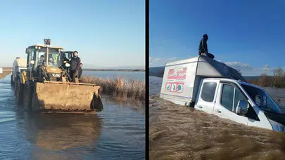 Bursa’da sel tehlikesi: Çapraz Çayı taştı, yollar kapandı