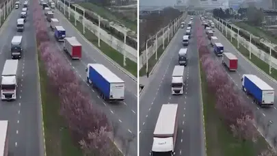 Tacikistan'dan İran'a giden gizemli konvoyun içinde ne var? Görüntüler tartışma yarattı