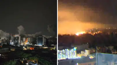 İsrail ordusu Beyrut'u yeniden hedef aldı: Patlama anı kameraya yansıdı