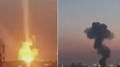 Tahran’a yoğun hava saldırısı: Patlama anı görüntülendi