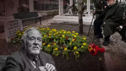 Celal Şengör ve Fatih Altaylı, İlber Ortaylı’nın kabrini ziyaret etti