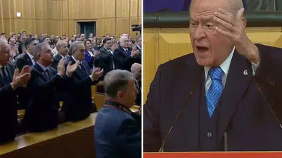 MHP lideri Bahçeli'nin Kürtlerle ilgili sözleri parti grubunda ayakta alkışlandı