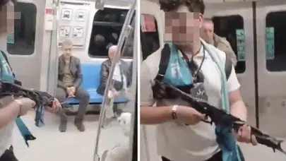 Metroda tehlikeli şaka: Oyuncak silahla yolcuları korkuttu