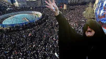 Tahran’da Hamaney için yas: İnkılap Meydanı’nda on binler toplandı