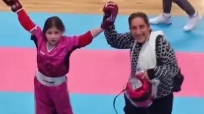 8 yaşındaki Nebahat Eda, Türkiye’yi ringde salladı