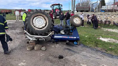 Traktörün altında kalan sürücü hayatını kaybetti