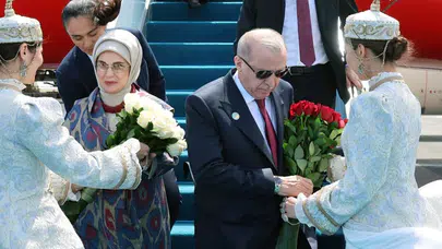 Cumhurbaşkanı Erdoğan Türkistan’a geldi, resmi temaslar başladı