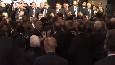 Salonda gerginlik: Türkiye Belediyeler Birliği seçiminde kavga çıktı