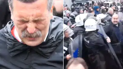 Mecidiyeköy’de dağılmayan gruba polis müdahalesi: Erkan Baş da biber gazına maruz kaldı