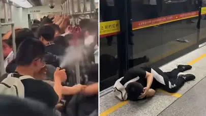 Çin'de metroda biber gazı saldırısı: Saldırgana müdahale edildi