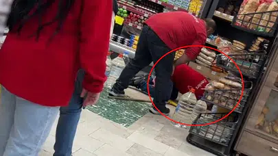 Hatay’da markette fare paniği: Görüntüler tepki çekti