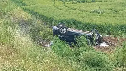Diyarbakır’da feci kaza: Takla atan araçta can pazarı yaşandı