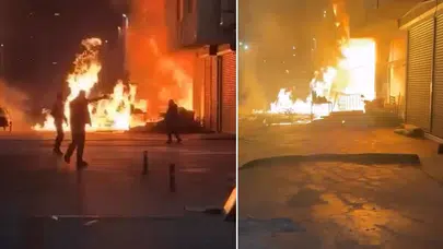 İstanbul'da büyük yangın! Çok sayıda dükkan hasar gördü