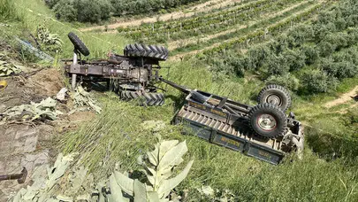 Manisa’da traktör şarampole devrildi: 1 kişi yaşamını yitirdi
