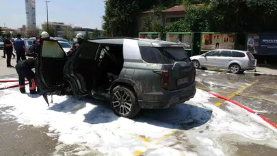 Malatya’da park halindeki araç kullanılamaz hale geldi
