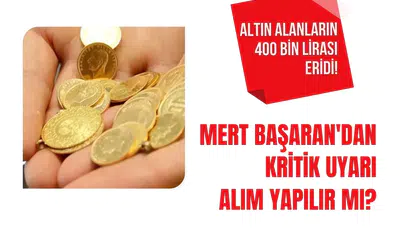 Altın alanların 400 bin lirası eridi! Mert Başaran'dan çok kritik uyarı alım yapılır mı?