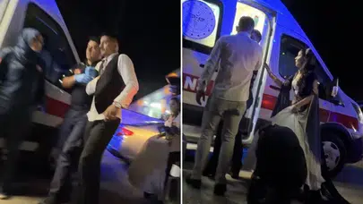 Bolu'daki düğünde kavga çıktı: Gelin ve damat hastaneye kaldırıldı