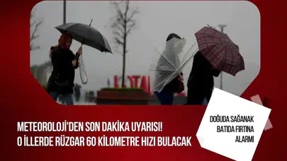 Meteoroloji'den kuvvetli rüzgar ve sağanak uyarısı: Bazı bölgelerde hız 60 kilometreye çıkacak