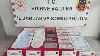 Edirne'de tefecilik operasyonunda 6 şüpheli gözaltına alındı