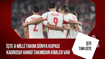 A Milli Takım’ın Dünya Kupası kadrosu netleşti: İşte kulüplere göre dağılım