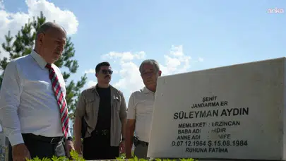 Ümit Özdağ, şehit Süleyman Aydın'ın kabrini ziyaret etti