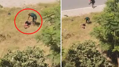 Adana'da sulama kanalına giren çocuğa babasından sert tepki