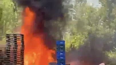 Bartın'da sebze ve meyve halinde yangın çıktı