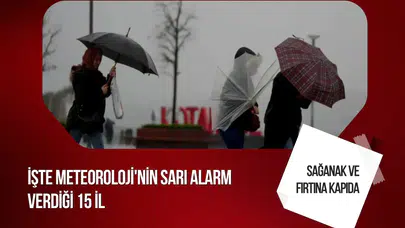 Meteoroloji 15 il için sarı alarm verdi! İşte o iller..