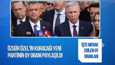 AREA anketi: Özgür Özel’in kuracağı parti yüzde 19,8 oy alıyor
