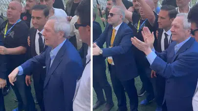 Aziz Yıldırım destekçilere karşı tribüne yürüdü: "Buradayım"