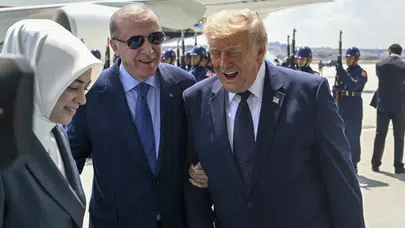 Trump'tan Ankara'daki karşılamada dikkat çeken uçak açıklaması: "Bu uçağın ilk uluslararası uçuşu"