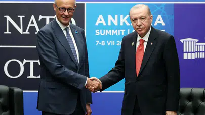 Cumhurbaşkanı Erdoğan, Merz ile NATO Zirvesi kapsamında Ankara'da bir araya geldi