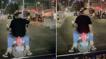 Küçükçekmece'de motosikletli şahıs silahını vatandaşlara doğrulttu
