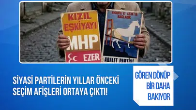 Türkiye'nin unutulmayan seçim afişleri yeniden gündemde! Geçmişten dikkat çeken kareler
