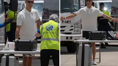 Dallas Havalimanı'nda Ronaldo'ya sıkı güvenlik araması! Tepkisi gündem oldu